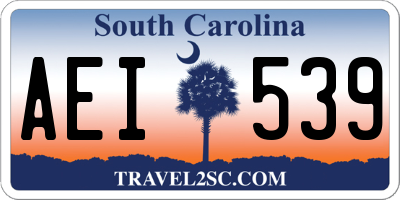 SC license plate AEI539