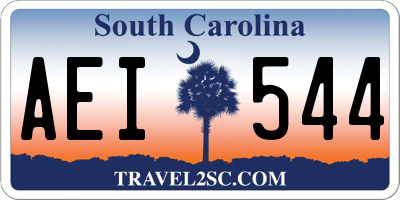 SC license plate AEI544