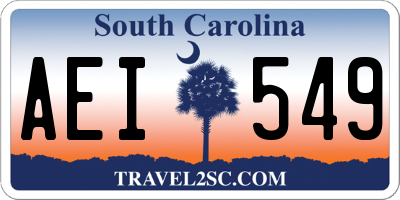 SC license plate AEI549