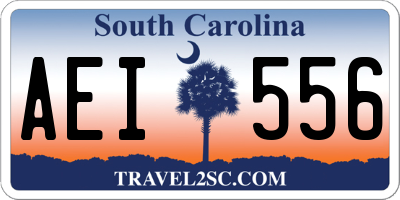 SC license plate AEI556