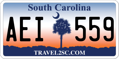 SC license plate AEI559