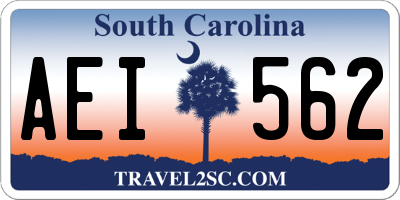 SC license plate AEI562