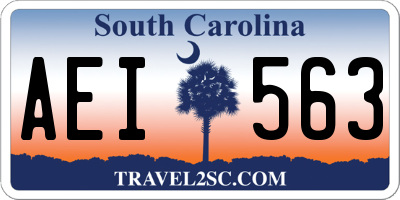 SC license plate AEI563