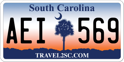 SC license plate AEI569