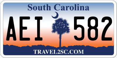SC license plate AEI582