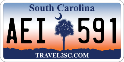 SC license plate AEI591