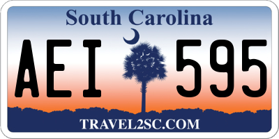 SC license plate AEI595
