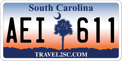SC license plate AEI611