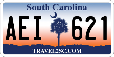 SC license plate AEI621