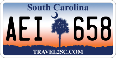 SC license plate AEI658
