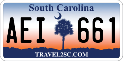 SC license plate AEI661