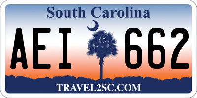 SC license plate AEI662