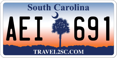 SC license plate AEI691