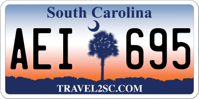 SC license plate AEI695