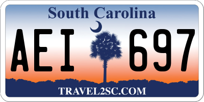 SC license plate AEI697