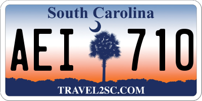 SC license plate AEI710