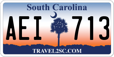 SC license plate AEI713
