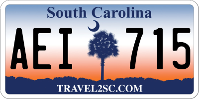 SC license plate AEI715