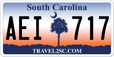 SC license plate AEI717