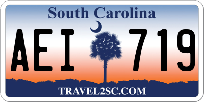 SC license plate AEI719