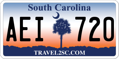 SC license plate AEI720
