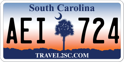 SC license plate AEI724