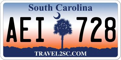 SC license plate AEI728