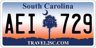 SC license plate AEI729