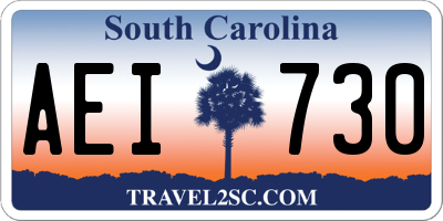 SC license plate AEI730