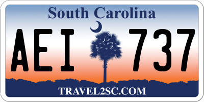 SC license plate AEI737
