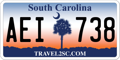SC license plate AEI738
