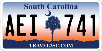 SC license plate AEI741