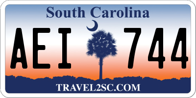 SC license plate AEI744