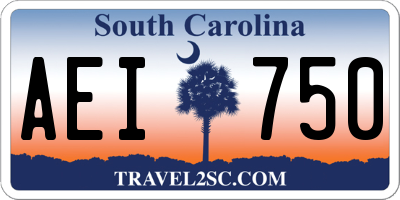 SC license plate AEI750