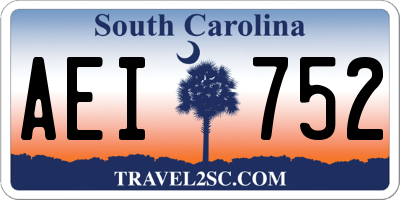 SC license plate AEI752