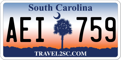 SC license plate AEI759