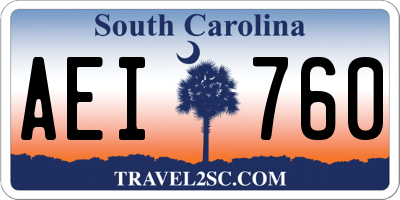 SC license plate AEI760