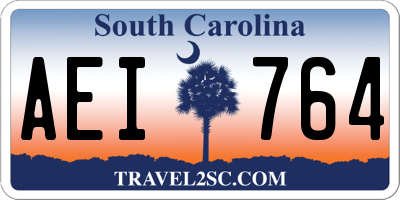 SC license plate AEI764