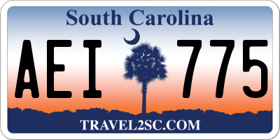 SC license plate AEI775