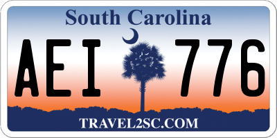 SC license plate AEI776