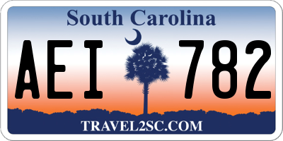 SC license plate AEI782