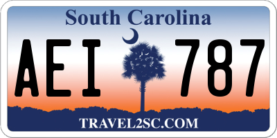 SC license plate AEI787