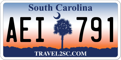SC license plate AEI791
