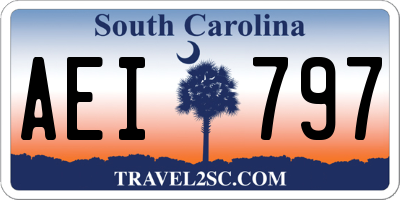 SC license plate AEI797