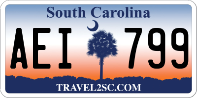 SC license plate AEI799
