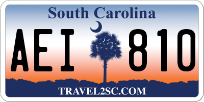 SC license plate AEI810