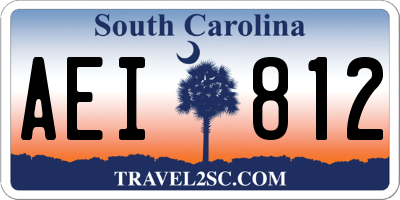 SC license plate AEI812