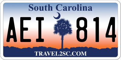 SC license plate AEI814