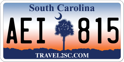 SC license plate AEI815
