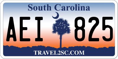 SC license plate AEI825